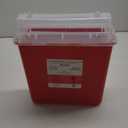 Alcedo Sharps Container for Home and Professional Use 5 Quart (1 Pack), Biohazard Needle and Syringe Disposal, Mailbox Style Lid, Medical Grade