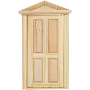 Dollhouse Doors, Wooden Miniature Dollhouse Furniture Door Frame for Dolls Houses Decoration-1: 12 Scale