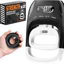 Grip Strength Tester & Trainer 2-in-1 Combo Set-Digital Hand Dynamometer with LCD Display, Max 400lb/180kg Capacity, Resistance Ring with Ergonomic Design for Sports, Gym, Home & Rehab