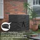 Air Conditioner Cover for Outside Units with Windproof Straps & Reinforced Buckles 420D Heavy Duty Square ac Covers Outdoor Protects HVAC Condenser From Winter Rain Snow Ice Dust Up to 24x24x30 inches