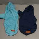 2 Pack Dog Hoodie Warm Hood Dog Sweater Cold Weather Small Dogs Sweatshirt Comfort Pet Clothes for Dogs with Pockets Cats Chihuahua Clothes for Male Female Girl Boy Sporty Daily Wear (M (Back: 11.4", Chest: 16.9"), Navy+Blue)