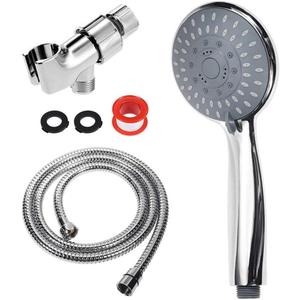 Shower Head Stainless Steel Water Saving High Pressure Handheld Shower Heads with Stainless Steel Hose+Shower Bracket Showerhead