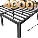 PRAISUN 4000LBS Full Bed Frame with Charging Station, 14 inch Bedframe