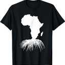 African Roots Art For Men Women Afrocentric African Map TShirt, Large