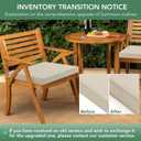 Outdoor Chair Cushions Set of 4: Waterproof & Fade Resistant Seat Cushion for Patio Furniture - 18.5 x 16 x 2 Inch Chair Pads with Ties and Hidden Zipper - Patio Chair Cushion Replacement, Beige