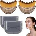 2Pcs Lymphatic Contour Face Brush,Lymphatic Drainage Massager with Super Soft Bristles,Face Sculpting Brush to Reduce Puffiness & Define Jawline,Dry Brush with Hypoallergenic Ergonomic