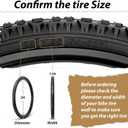 MOHEGIA Mountain Bike Tires Set: 2-Pack 20/24/26x1.95 Inch Folding Replacement Bicycle Tires and Pair Inner Tubes with Tire Levers for MTB Off-Road Bike