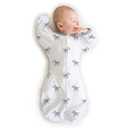 Amazing Baby Transitional Swaddle Sack, Arms Up Half-Length Sleeves & Mitten Cuffs, Swaddle for Newborn Transition to Baby Sleep Sack Wearable Blanket, Medium, 3-6 Month, 14-21 lb, Little Zebra