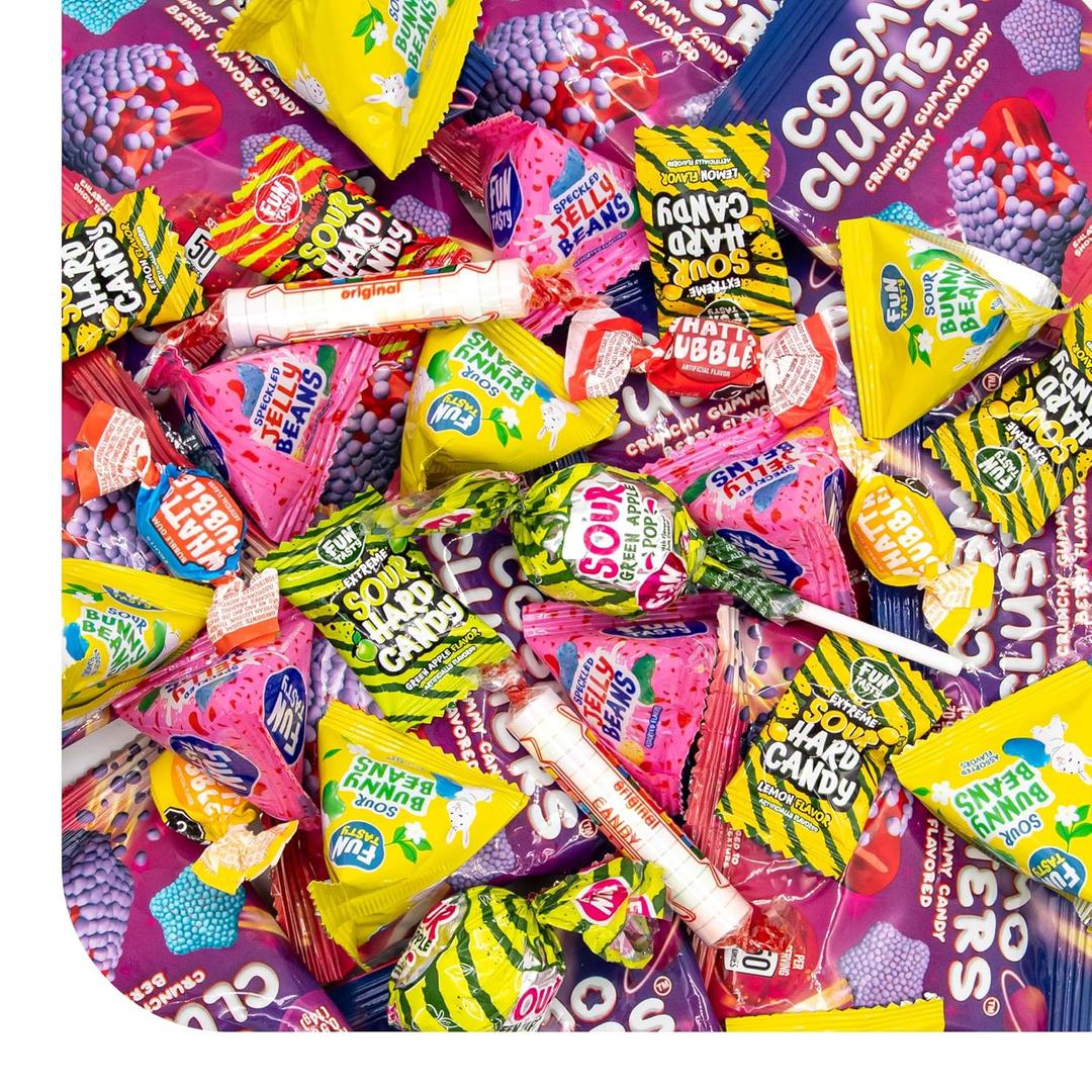 Assorted Party Candy - 2 Pound Pack - Candy for Goodie Bags & Holiday Buffets - Party Favors Individually Wrapped - Jelly Beans, Gum, Lollipops & Gummies (EXP 10/23/27)