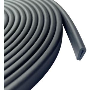 Rubber Edge Trim, 1/16" U Channel Edge Trim, Edge Protector, Length 10Ft, U Shaped Gasket, EPDM Material, Black Color, Edge Protector for Sheet Metal1