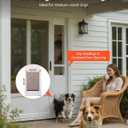 VEVOR Dog Door for Sliding Glass Door, 91 to 96 in Adjustable Height, Aluminum Alloy Frame with Metal Rotating Hinges, Lock Design, 10 1/4 x 16 1/4 in Flap, Sliding Glass Pet Door for Renters