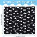 Eccliy 20 Pcs Puppy Blanket Pet Soft Fleece Dog Blankets Warm Felt Throw Sleep Mat Bed Covers for Doggie Puppy Pet Dogs Cat, 20 Styles(23.6 x 27.6 Inch,Paw)