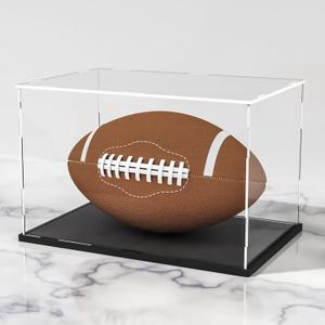 Clear Acrylic Display Case for Toys CollectiblesAssemble Acrylic Box Dustproof Protection Showcase with Black Wood-Plastic Base (11.7x8x8 inch;30x20x20cm)