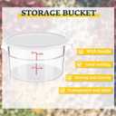 Ziliny 2 Pcs Dough Proofing Bucket with Lid, Round Food Storage Container 2 Qt Dough Bucket Clear Translucent Containers with Red Scale(White)