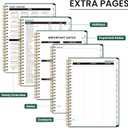 2 x 2026 Planner, Weekly and Monthly Calendar Planner, January 2026 - December 2026, Hardcover 2026 Calendar Book with Tabs For Women & Men, Inner Pocket, Spiral Bound, Perfect for Office Home School Supplies - A5 (6.3" x 8.5"), Dark Green