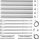 15.4" Grill Burner Kit for Charbroil Performance II 5 & 6 Burner Grills 463448021 463451022 463465022; Charbroil Grill Replacement Parts;Charbroil Burner Replacement;Heat Plates (5-Burner)