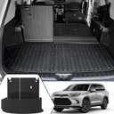 Cargo Mat with Backrest Mat 2-in-1 for 2024 2025 2026 Toyota Grand Highlander Car Mat Accessories, TPE All Weather Cargo Liner Trunk Mat(Grand Highlander-2 in 1 Trunk Mat)