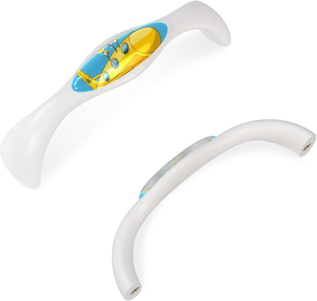 VTGHDEEQ 4-Pc,Kitchen Cabinet Handles, Knobs for Cabinets and Drawers, Bathroom Cabinet Knobs, Balloon and Plane Cartoon, N5xn3drhmkji