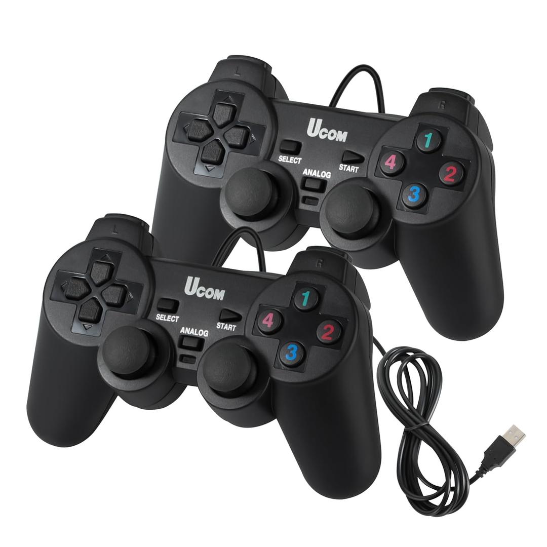 Umierke Wired USB Game Controller for Windows PC/Raspberry Pi, Dual Vibration Gaming Joystick, Gamepad for Laptop Desktop (Windows 11/10/8/7) & Steam/Roblox/RetroPie/RecalBox