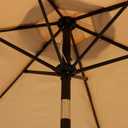 Blissun 7.5 ft Patio Umbrella, Yard Umbrella, Outdoor Market Umbrella with Push Button Tilt Crank (Tan)
