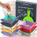 Newverest All-You-Need Puzzle Set: 8 Puzzle Sorting Trays for up to 2000 Pieces, 6 Glue Sheets, 1 Large Scraper & 2 Adhesive Hangers in Gift-Ready Packaging  Must-Have Saver Kit for Puzzle Lovers