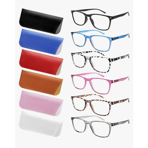 6 Pack Reading Glasses for Women Men, Spring Hinge Eyeglasses Blue Light Blocking Anti Eyestrain Computer Readers 2,25