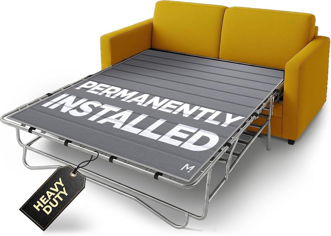 Meliusly Sleeper Sofa Support Board Queen Size (54x64) Permanently Installed Wood Sofa Bed Board for Pull Out Couch, Folds with Frame, Under Mattress Bar Shield, Sofa Bed Support, Folding Bed Board