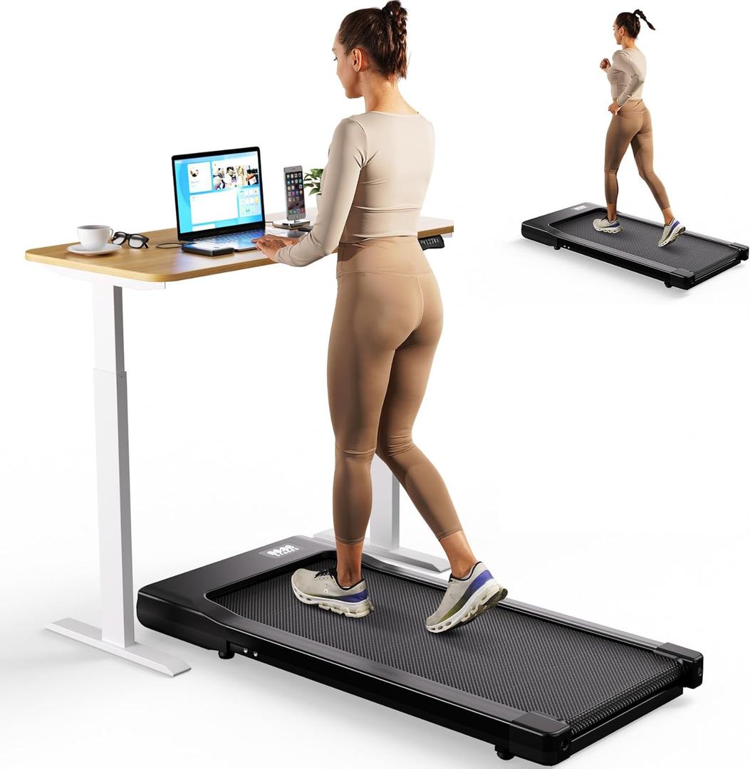 SupeRun Walking Pad, Under Desk Treadmill, 3 in 1 Portable Treadmill with Remote Control LED Display, 2.5 HP Quiet Walking Jogging Machine for Office Home Use, 250 Lbs Capacity