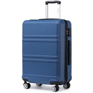 Kono 20'' Carry on Luggage Lightweight with Spinner Wheel TSA Lock Hardside Luggage Airline Approved Carry on Suitcase Navy