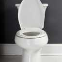 Bemis Aurora Slow Close Toilet Seat, Easy Clean Hinges and Adjustable Perfect Fit Plastic Seat, Made in USA, Elongated, White