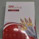 Brizled Clear Christmas Lights, 300 Count 69.6ft Incandescent White Lights String, Connectable 120V UL Certified Indoor/Outdoor White Light on White Wire for Room, Birthday, Wedding, Party, Warm White