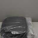 4 Pack Chair Cushion with Ties for Dining Chairs Memory Foam Thick Kitchen Chair Pad 17" x 16.5" x 2"Set of 4,with Machine Washable Cover Seat with Zipper Indoor Room,Office etc-Black