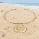 YANCHUN Gold Shell Necklace Chunky Gold Conch Seashell Necklaces for Women Beach Jewelry Summer Outfits Accessories for Women