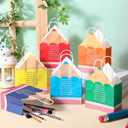 Sweetude 24 Pcs Pencil Shaped Gift Bags Teachers Bags Bulk with Handle Welcome Gift Bag for Students Classroom Party Decorations
