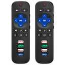 (Pack of 2) Replacement Remote Control Only for Roku TV, Compatible for TCL Roku/Hisense Roku/Onn Roku/Sharp Roku/Element Roku/Westinghouse Roku/Philips Roku Smart TVs (Not for Roku Stick and Box)
