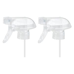 HOMBYS 2 Pack Clear Trigger Sprayers Replacement Spray Nozzles with Mist Stream Sprayer for 8oz/16oz Glass Spray Bottles for Home, Kitchen, Garden and Office,Cleaning Solutions-Quality Sprayer