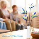 Hanaive 12 Pcs Bird of Paradise Artificial Plant 24 Inches Hawaiian Tropical Flowers Fake Rubber Strelitzia Faux Flowers Bouquet for Home Garden Office Wedding Indoor Outside Party Decor DIY (Blue)