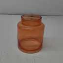 BLOFLO Orange Glass Vase, 7 Inch Large Glass Vase for Flowers, Modern Thick Glass Flower Vases for Centerpieces, Decorative Glass Cylinder Hydroponic Vase for Wedding, Home, Office (Orange, 7Inch)