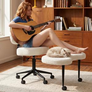 DUMOS ADHD Meditation Chair, Cross Legged Home Office Desk Chair, 33.66"D x 29.13"W x 34.84"H