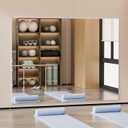Brisafe 2PCS 71" x 47" Home Gym Mirrors for Wall Ultra-Light Nano Full-Length Wall Mirrors for Dance Studio & Yoga, Ultra Clear Nano Material Full-Length Mirror, Oversized Shatterproof Floor Mirror