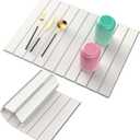 Large Stone Dish Drying Mat for Kitchen Counter, Eco-friendly, Instant Drying Pad,Diatomaceous Earth Water Absorbing Mat, Foldable and Super Absorbent Dish Drying Stone Mat, 24"16" (White)