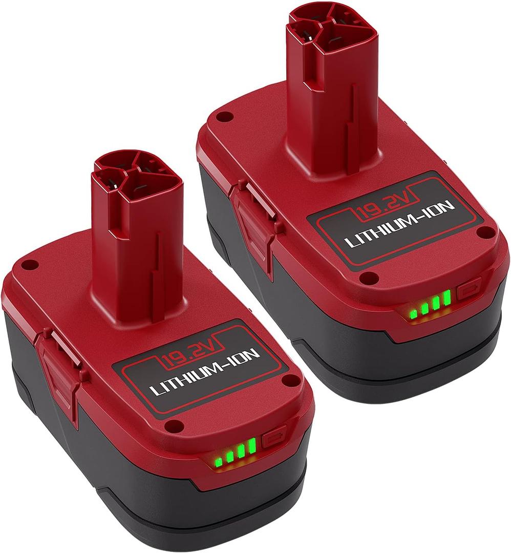 Upgraded 7.0Ah Replacement for Craftsman 19.2 Volt Battery Lithium ion C3 Compatiable with 19.2V DieHard 130279005 11375 11376 120235021 1323517 315.113753 1323903 130211004 11045 315.115410 2Packs