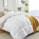 L LOVSOUL Down Alternative Comforter King Size Duvet Insert,All Season Duvet Insert with Corner Tabs,White Comforter King 106x90Inches