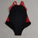 Beautikini Period Swimwear One Piece Leakproof Menstrual Swimsuit Racerback Color Block Bathing Suit for Teen Girls Women Small