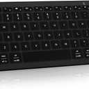 Bluetooth Keyboard, Ultra-Slim Wireless Keyboard for iPad, Rechargeable Ergonomic Computer Keyboard for iOS, Android, Windows PC Tablets Phone, Black