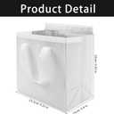30 Pack Insulated Take Away Bags, White Reusable Grocery Bag Small Cooler Thermal Bag for Milk Tea, Hot Cold Food Delivery, 9.4 x 5.9 x 9.2 In