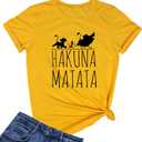 LOOKFACE Women Tees Cute Graphic Tops Yellow XX-Large (Yellow, XXL)