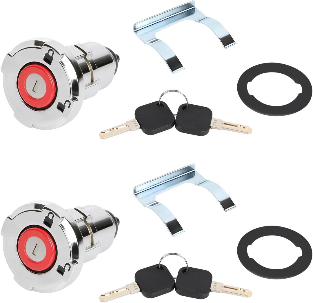 Truck Tool Box Locks Replacement 7748-2PK Push Button Locks Compatible with Weather Guard -01, -02 Series Truck Boxes