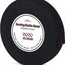 XKDOUS Elastic Band for Sewing, 1 Inch 14 Yards Elastic Bands for Sewing Waistband and Pants Waist, Black Knit Elastic Band for Wig, High Elasticity