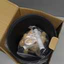 6.5" Self Watering Planters (2 Pack) for Indoor Plants with Water Indicator, White Modern Flower Pot with Wood Stand for Office Home Decor Garden